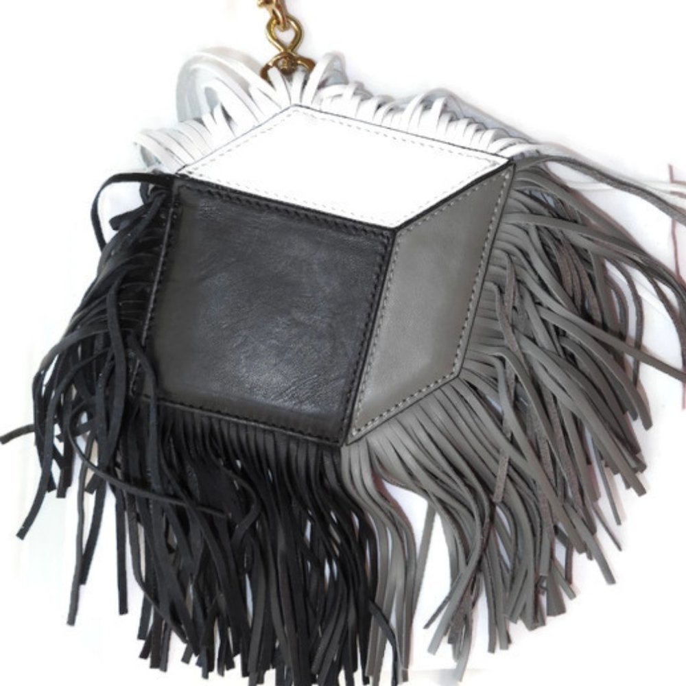 Pierre Hardy 3D Leather Cube Bag XL Keyring